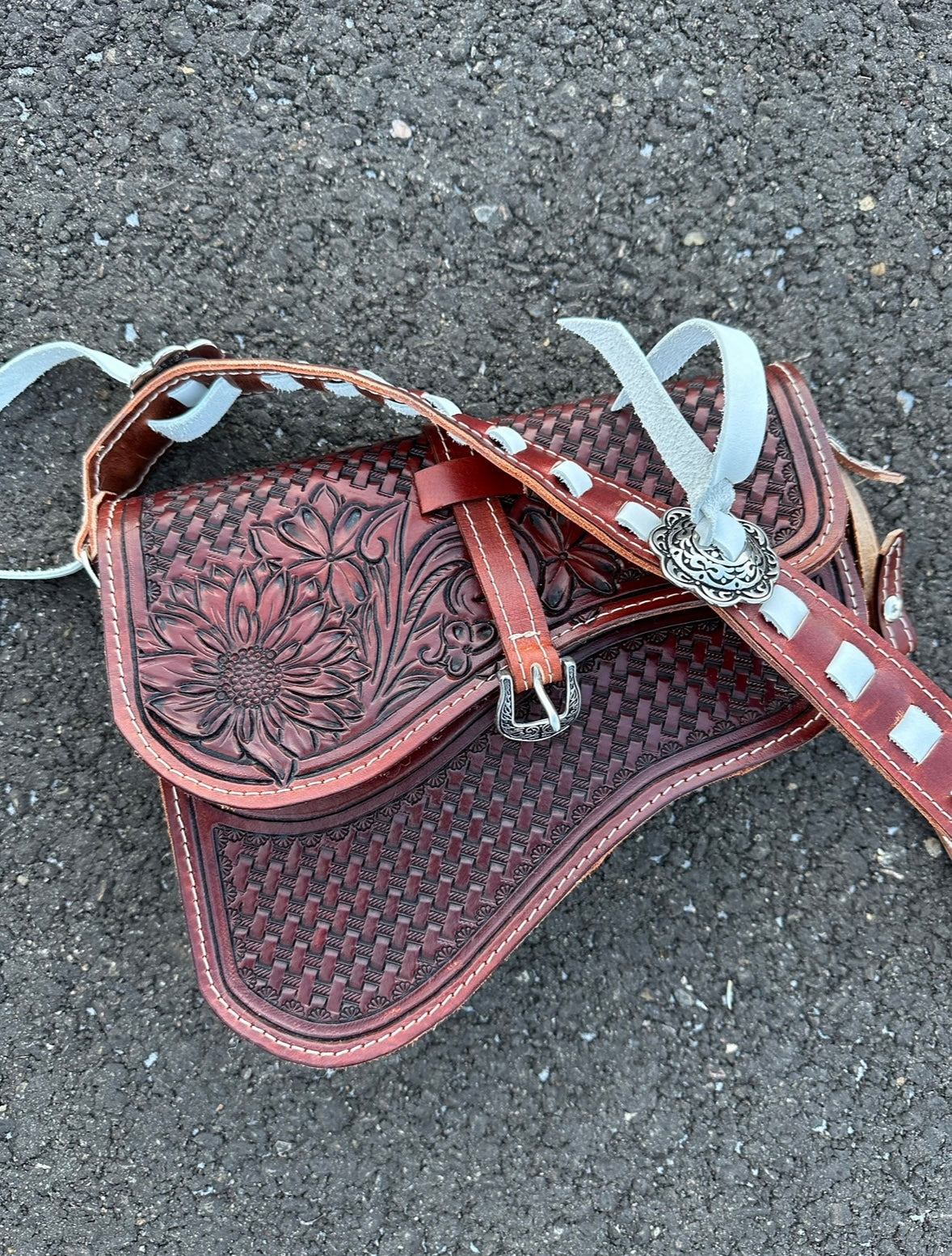 Floral Saddle Bag