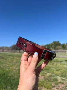 Dark Leather Dog Collar