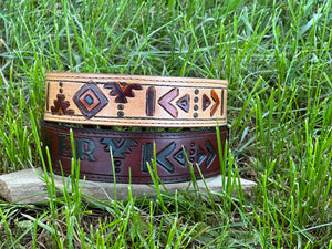 Dark Leather Dog Collar