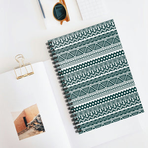 Turquoise Aztec Spiral Notebook - Ruled Line