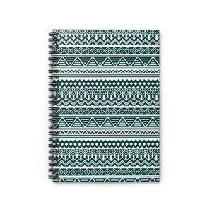 Turquoise Aztec Spiral Notebook - Ruled Line