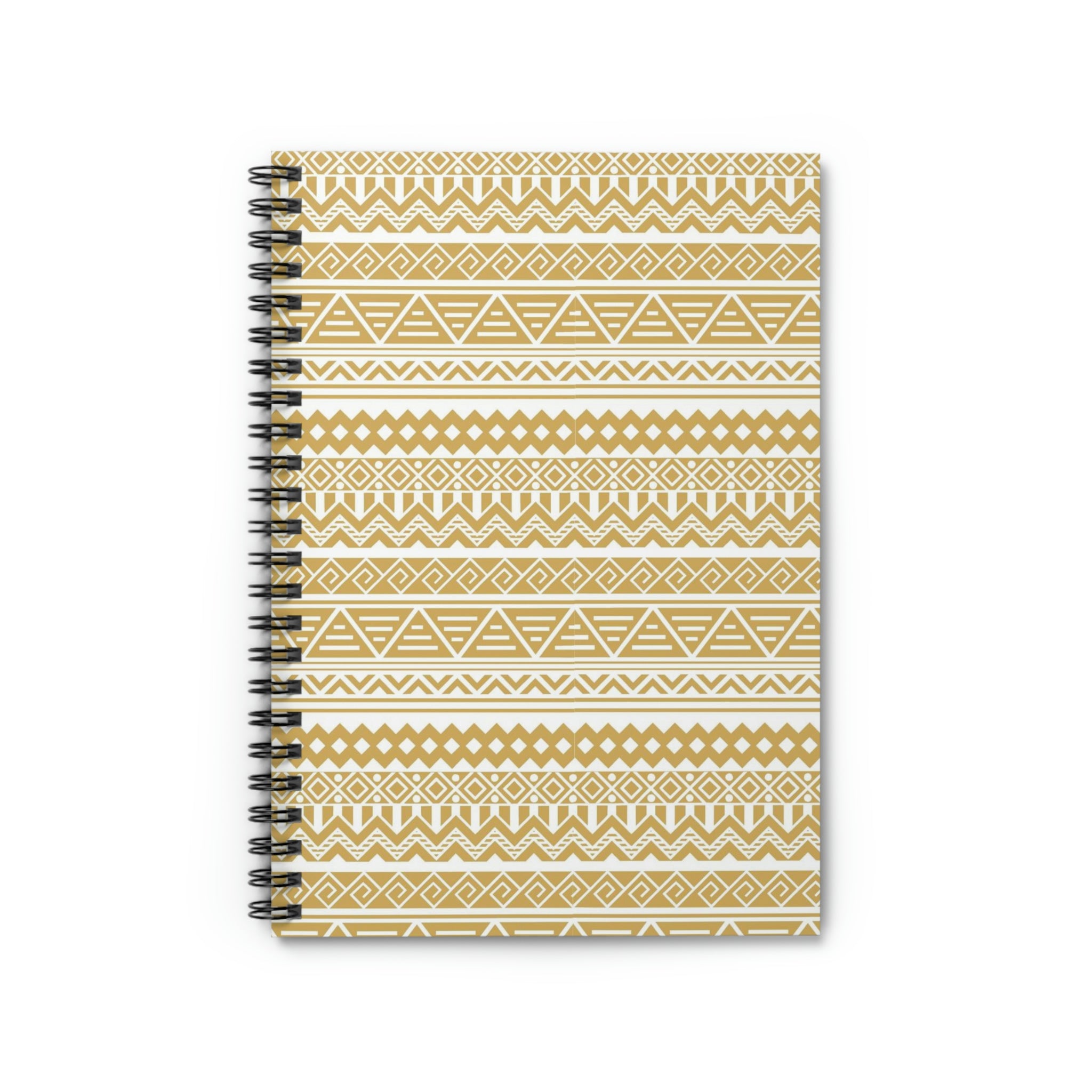 Yellow Aztec Spiral Notebook - Ruled Line