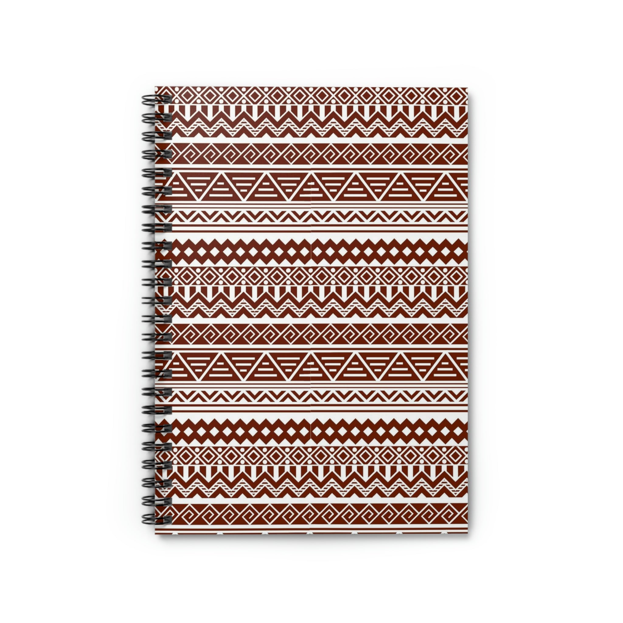Maroon Aztec Spiral Notebook - Ruled Line