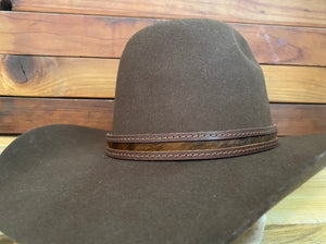 Brown Cowhide Hatband