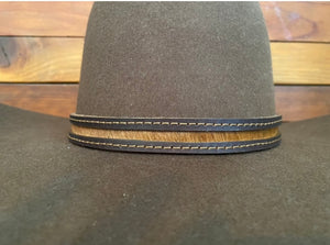 Brown Cowhide Hatband