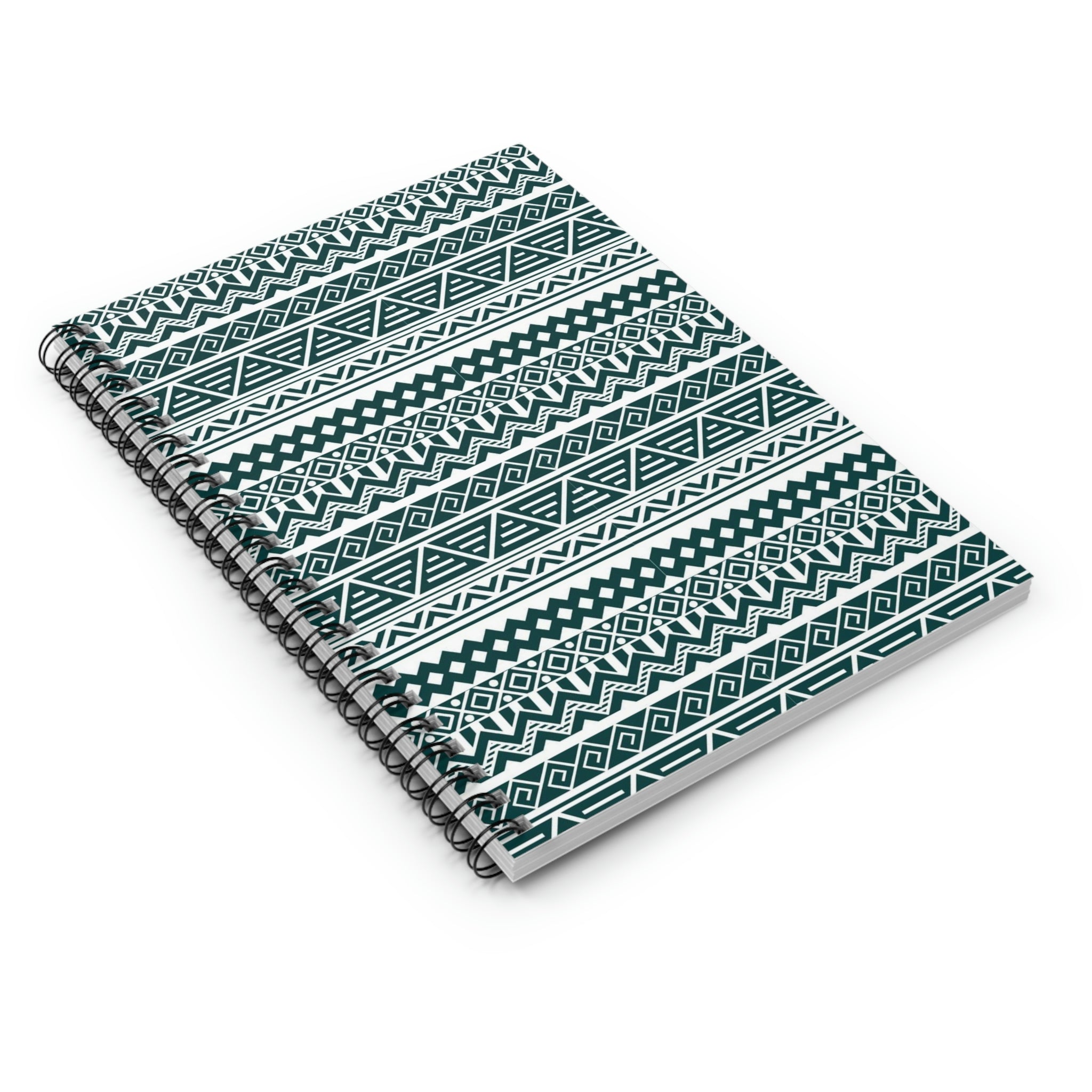 Turquoise Aztec Spiral Notebook - Ruled Line